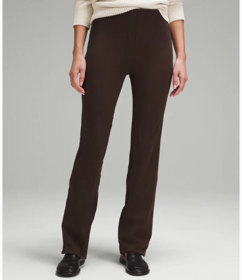 Lululemon Smooth Fit Pull-On High-Rise Pant Espresso Sz 6 Cozy chic Luxury